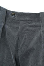 THEODORE Grey Box-Pleat Cotton Trousers, view 5 of 7