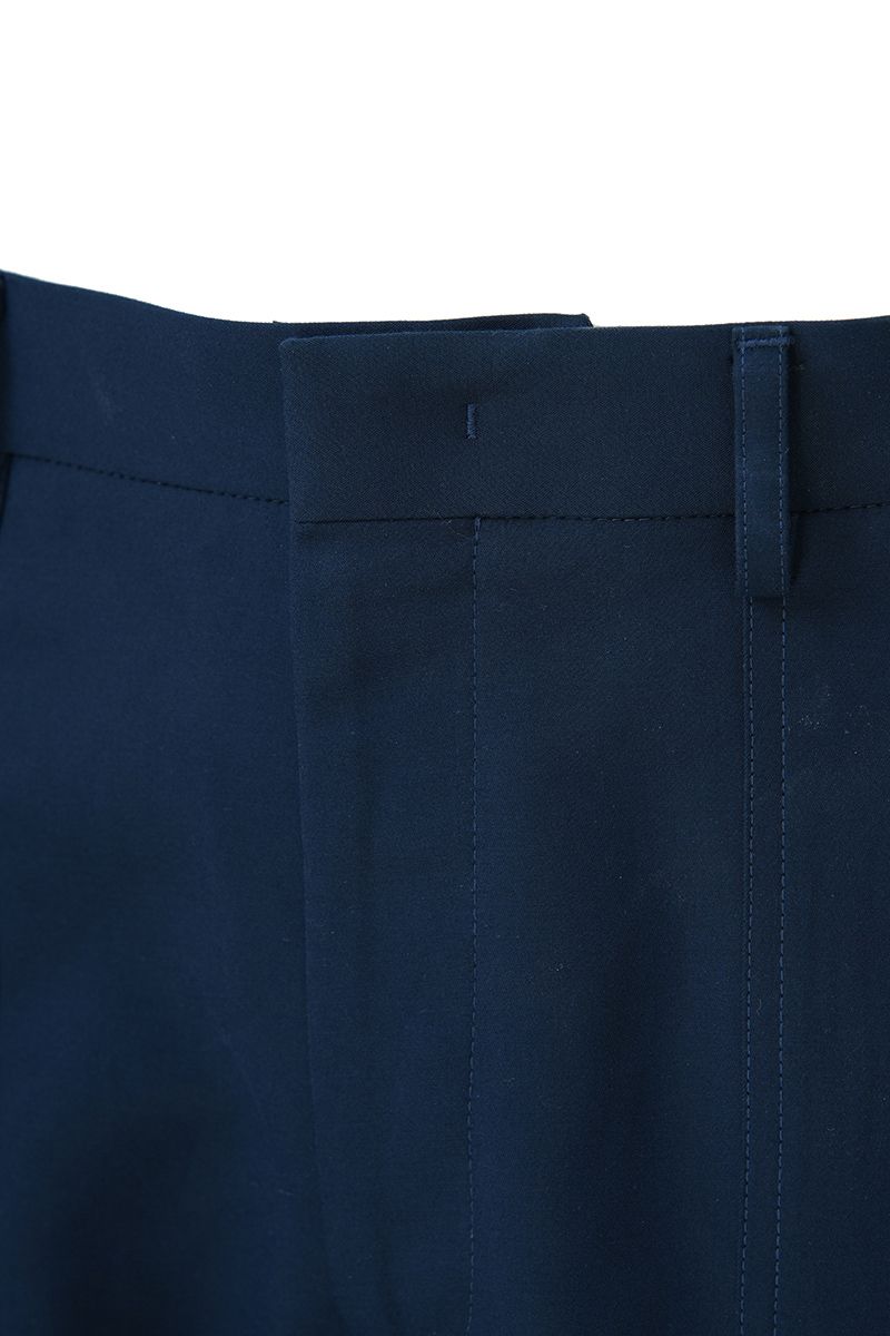 THEODORE Navy Patch-Pocket Cotton Trousers, view 5 of 8