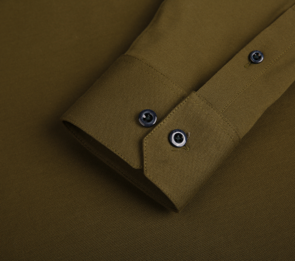 THEODORE The Favignana Olive Cotton-Blend Long-Sleeve Polo, view 5 of 6