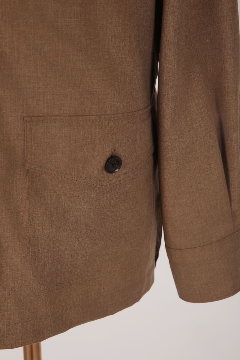 THEODORE Coffee Cotton Shirt, view 4 of 4
