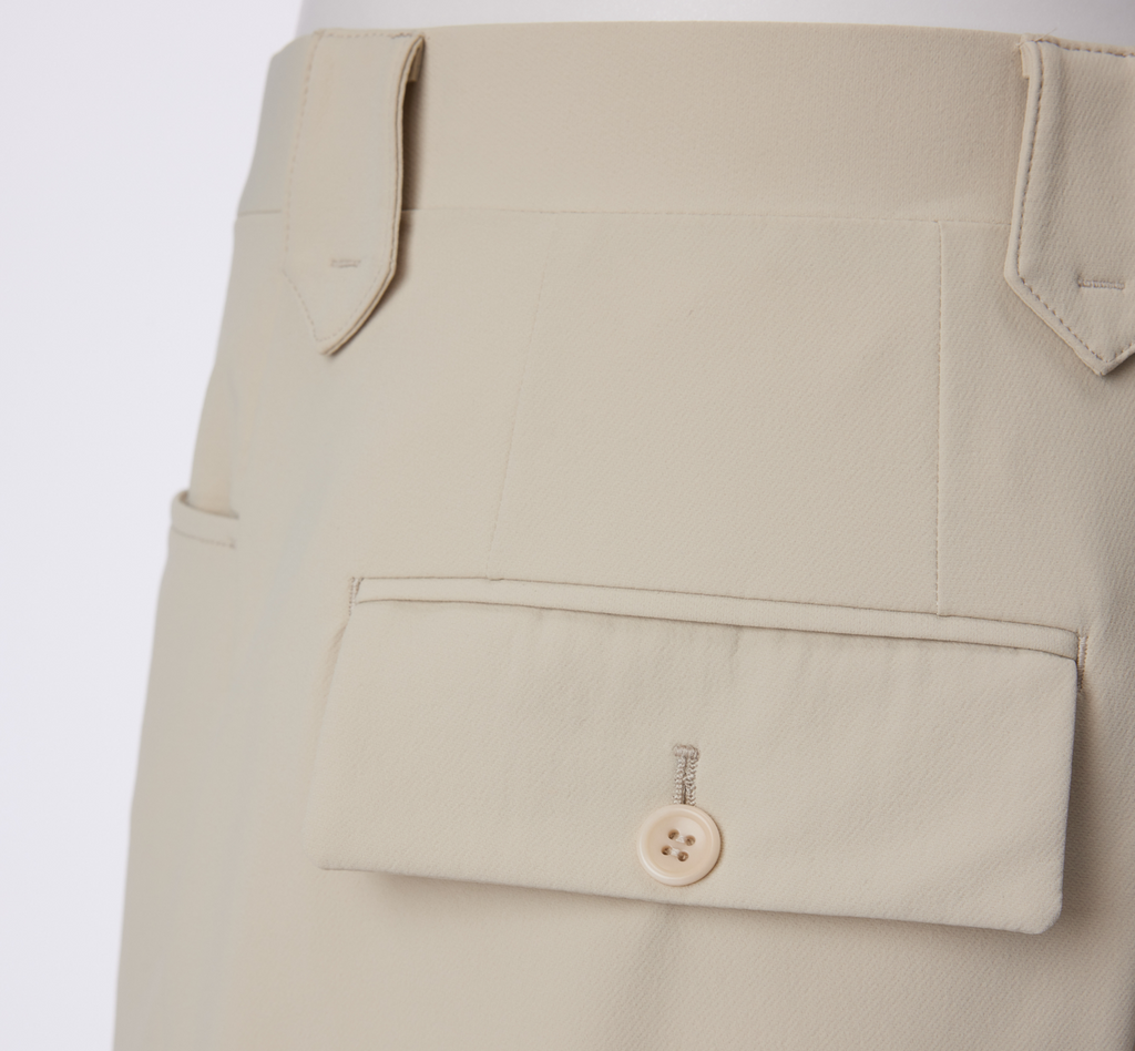 THEODORE Cream Nylon Trousers, view 5 of 5