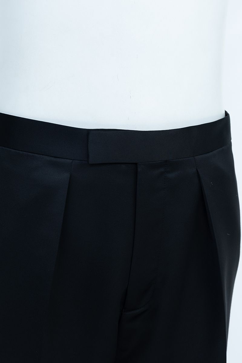 THEODORE Black Single-Pleat Trousers, view 5 of 7