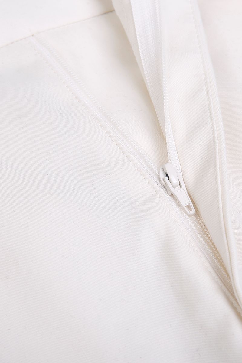 THEODORE Ivory Cotton Trousers, view 5 of 6