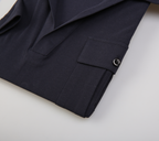 THEODORE The Bandol Navy Cotton Pocket Polo, view 5 of 7