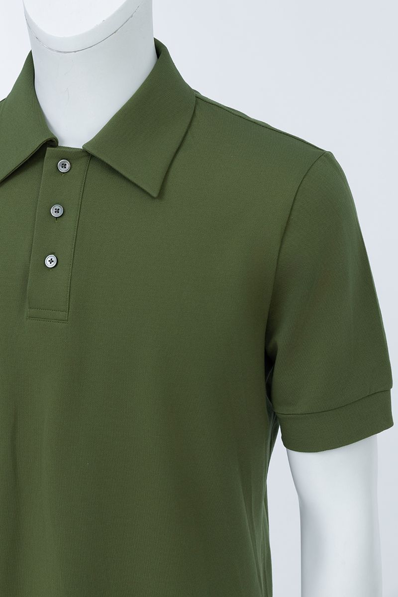 THEODORE The Sotogrande Olive Cotton-Blend Polo, view 5 of 7