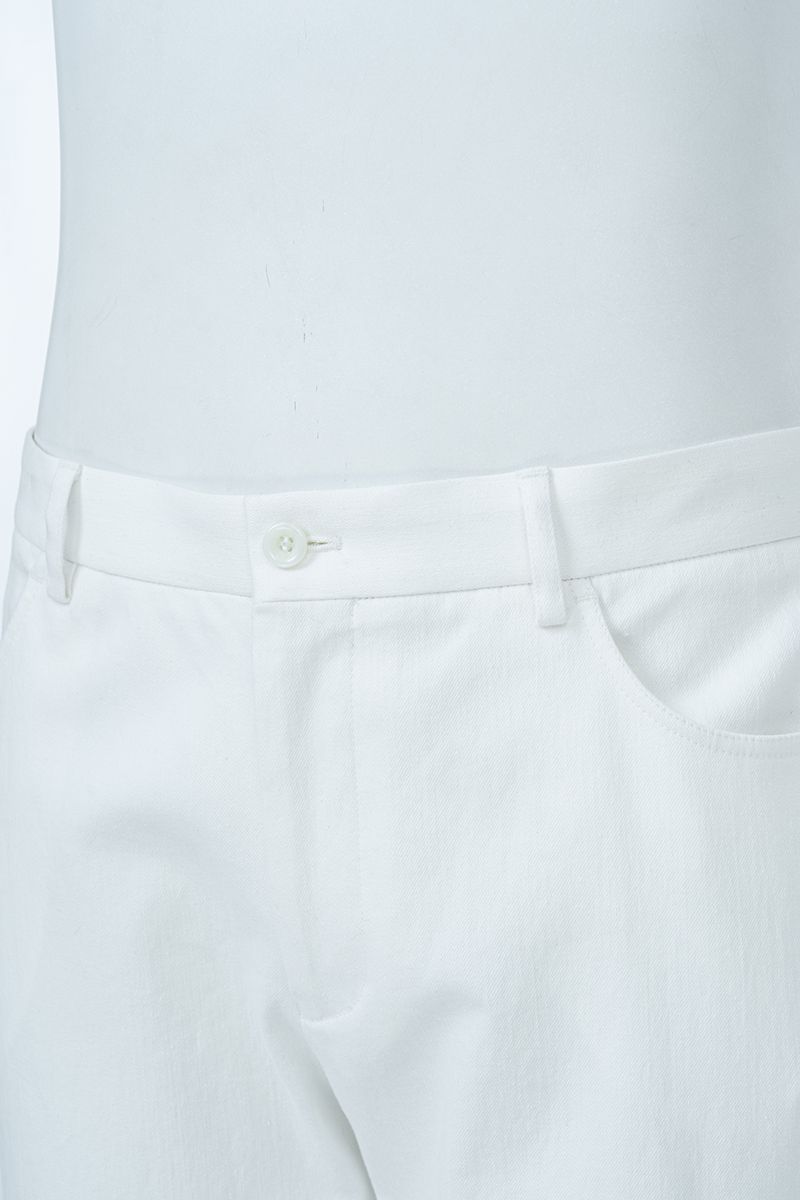 THEODORE White Jean-Cut Cotton Trousers, view 5 of 7