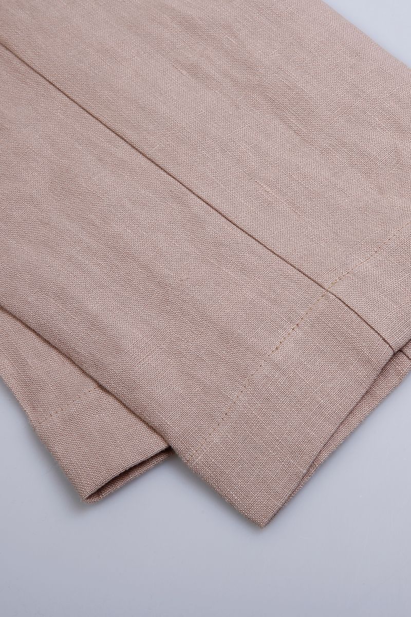 THEODORE Coffee Linen Trousers, view 5 of 5