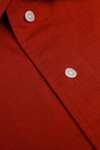 THEODORE Orange Cotton Shirt, view 5 of 6