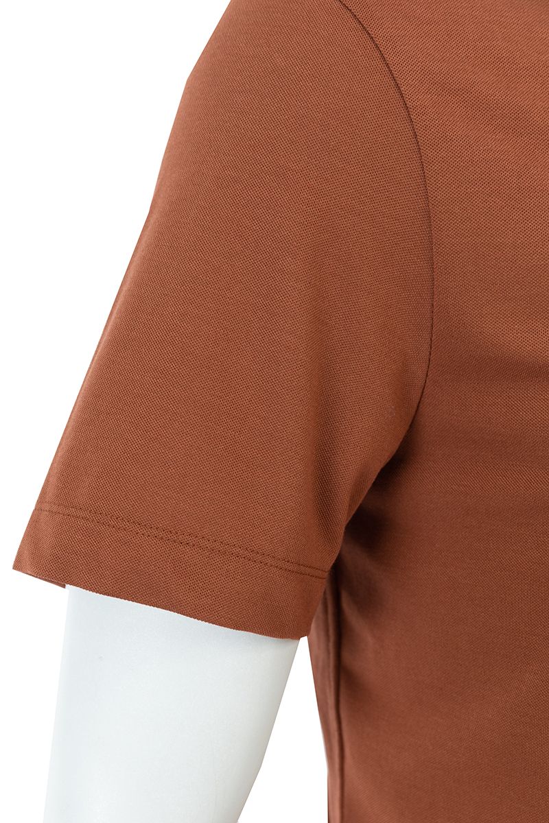 THEODORE The Marbella Rust Blend Spread-Collar Polo, view 5 of 5