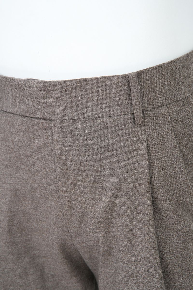 THEODORE Taupe Double-Pleat Trousers, view 5 of 9