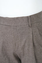 THEODORE Taupe Double-Pleat Trousers, view 5 of 9