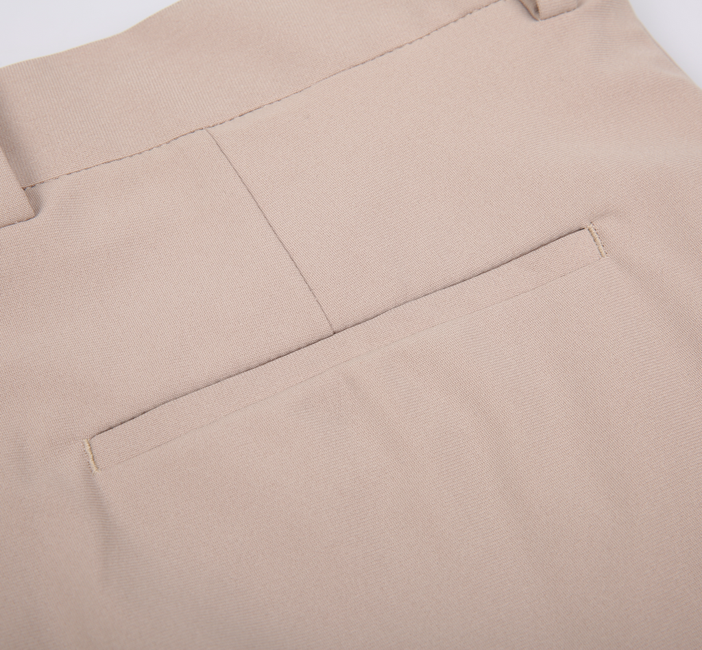 THEODORE Khaki Polyester Trousers, view 6 of 6