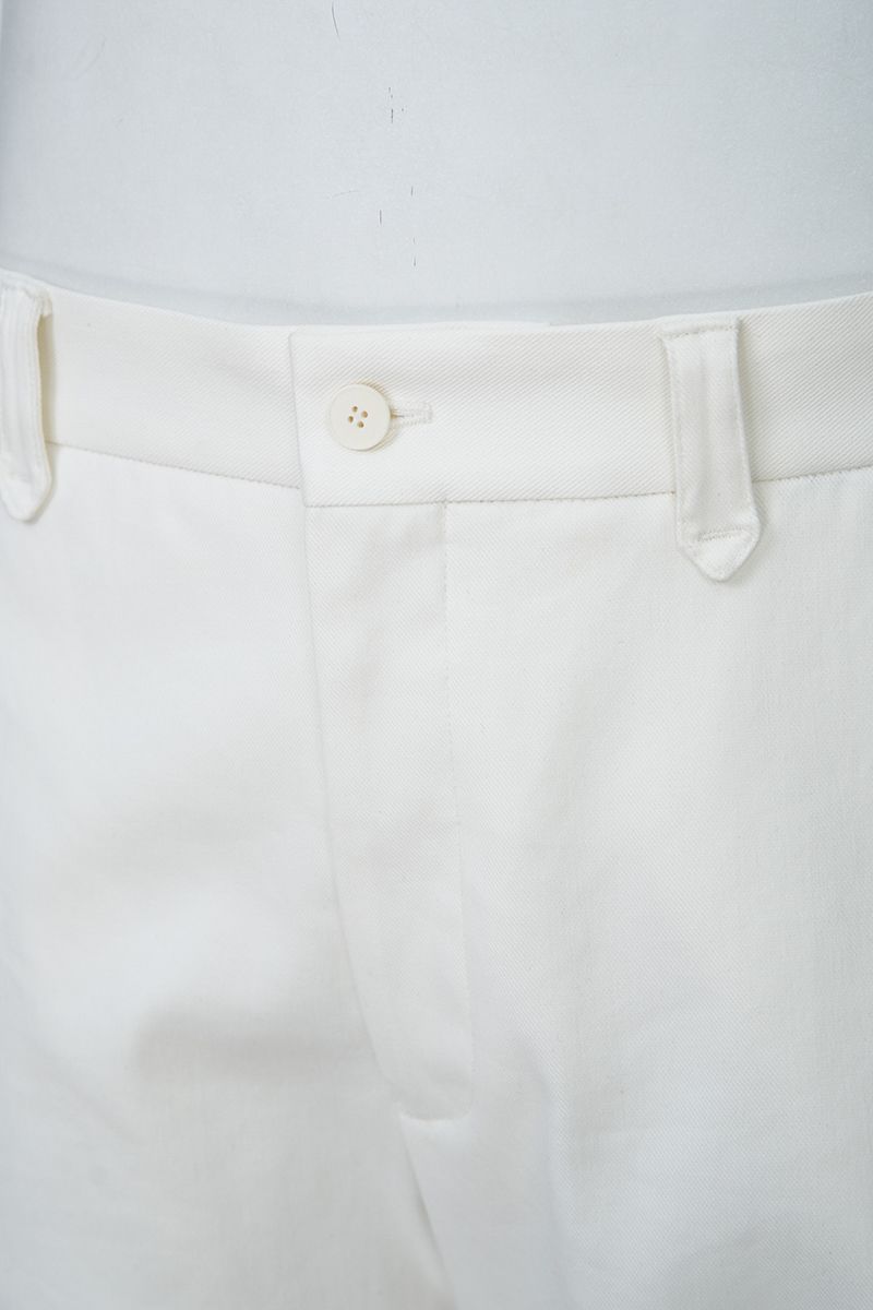 THEODORE White Cargo Cotton Trousers, view 5 of 10