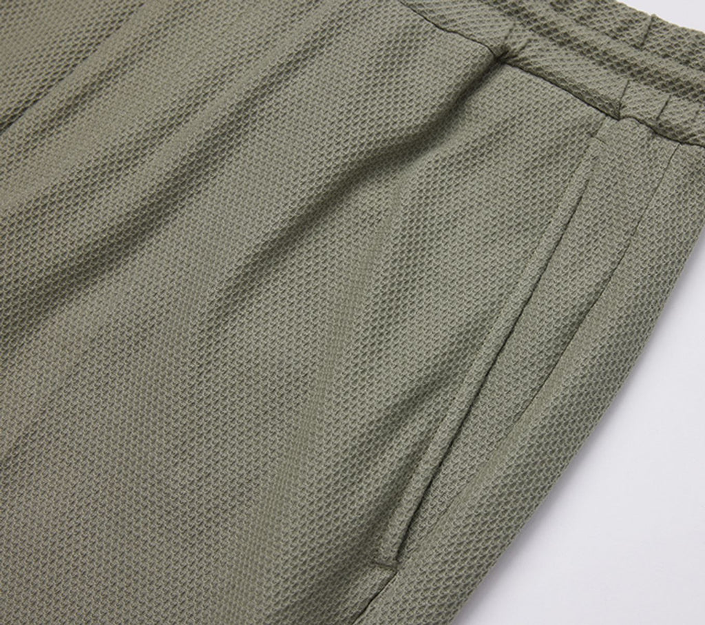 THEODORE Light Green Jacquard Cotton Shorts, view 7 of 7