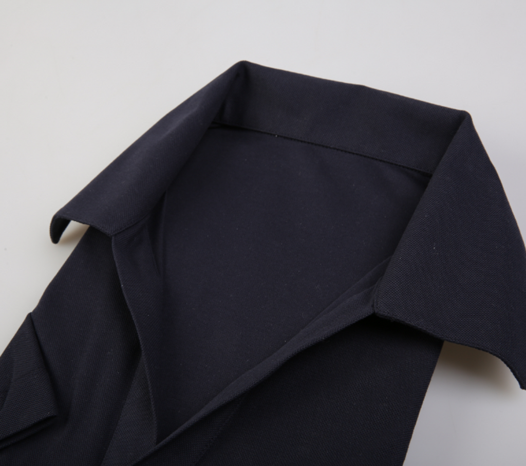 THEODORE The Bandol Navy Cotton Pocket Polo, view 6 of 7