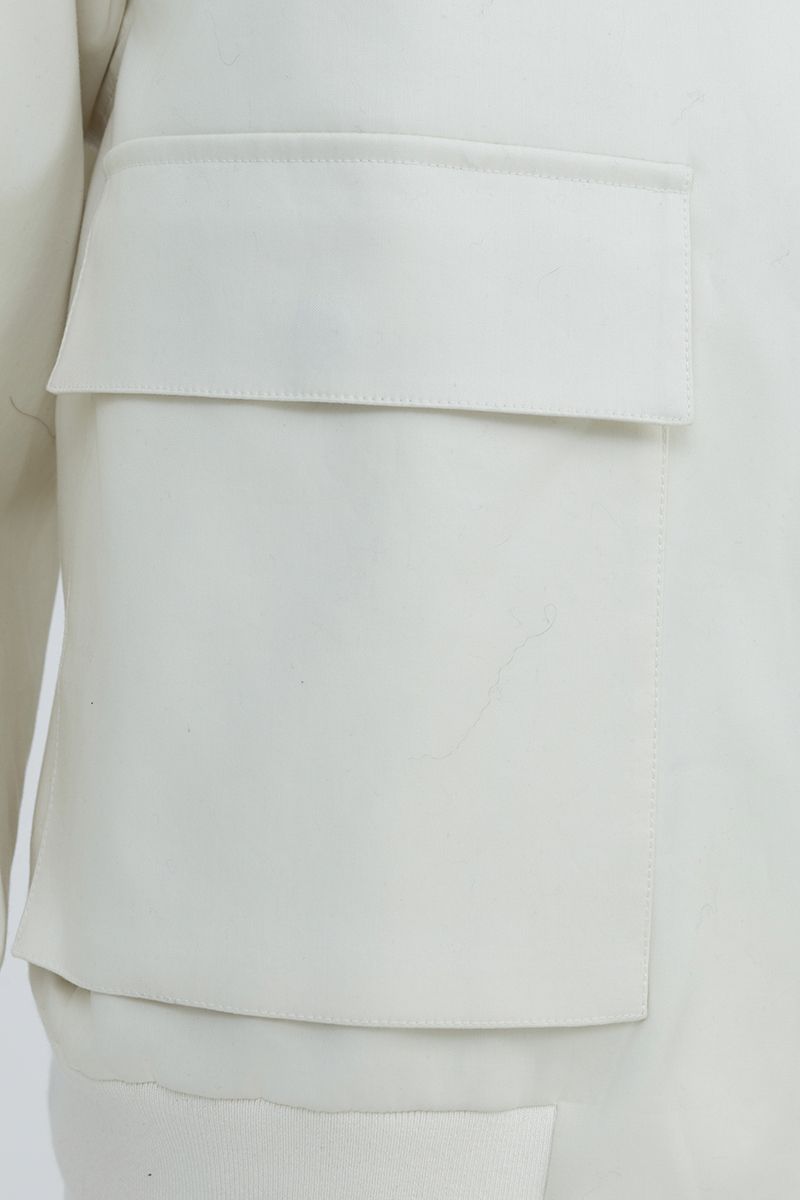 THEODORE Ivory Cotton Casual Jacket, view 3 of 4