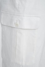 THEODORE Ivory Cargo Cotton Trousers, view 6 of 9