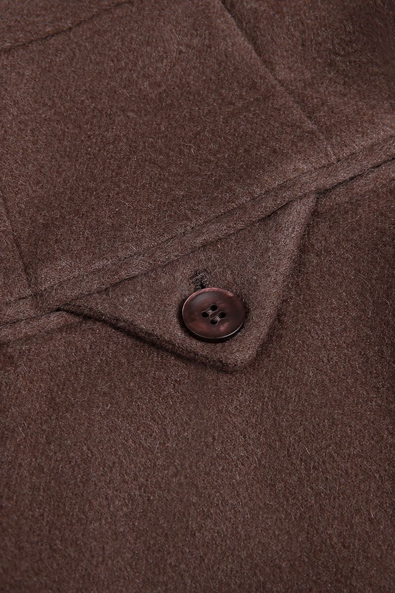 THEODORE Brown Wool Trousers, view 6 of 7