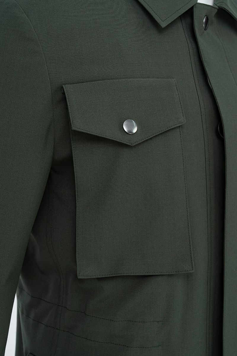 THEODORE Olive Wool Jacket, view 3 of 4