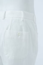 THEODORE White Jean-Cut Cotton Trousers, view 6 of 7