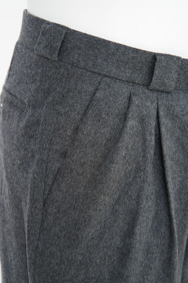 THEODORE Grey Heavyweight Wool Trousers, view 6 of 9