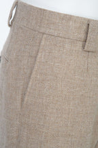 THEODORE Beige Heavyweight Wool Trousers, view 6 of 8
