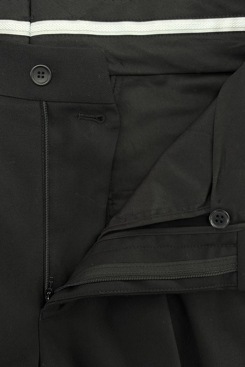 THEODORE Black Turn-Up Trousers, view 6 of 8