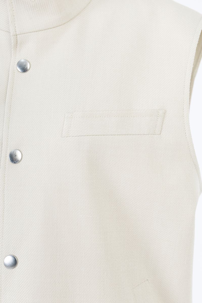 THEODORE Ivory Wool Gilet, view 4 of 7