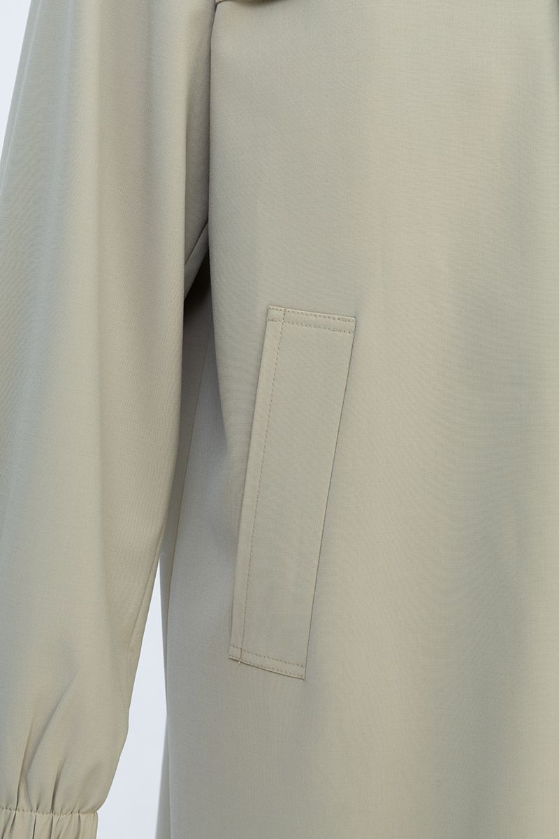 THEODORE Khaki Wool Overcoat, view 4 of 6