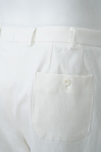 THEODORE White Patch-Pocket Cotton Trousers, view 6 of 7