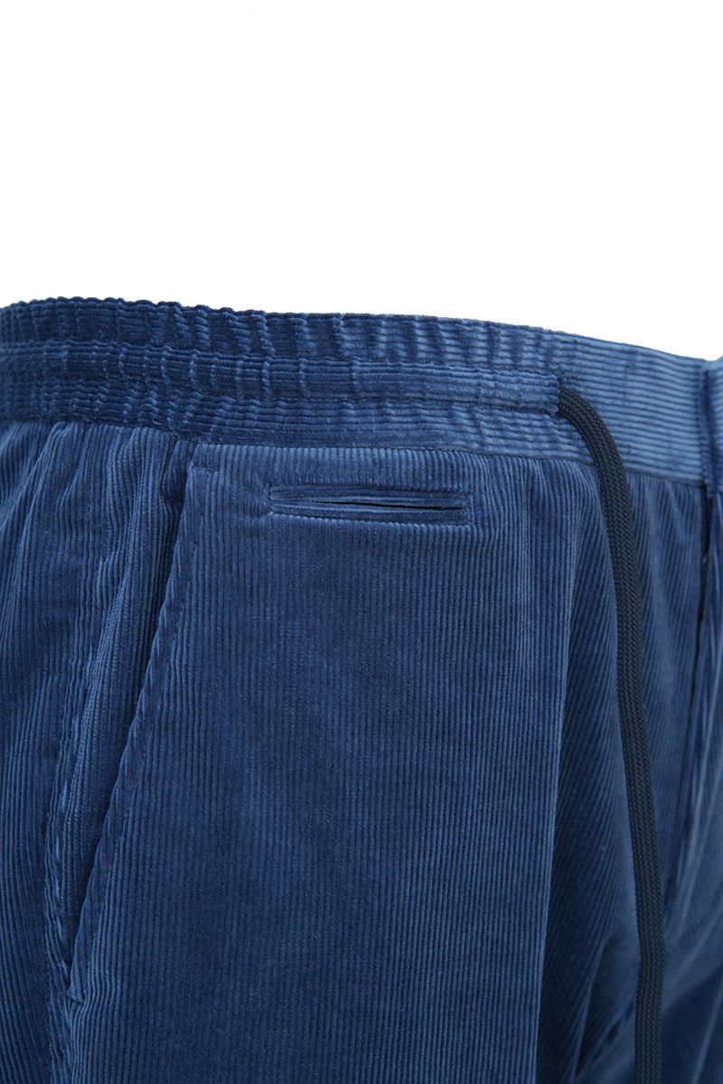 THEODORE Blue Corduroy Cargo Trousers, view 6 of 8