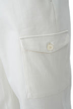 THEODORE White Cargo Cotton Trousers, view 6 of 10