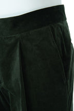 THEODORE The Comporta Dark Green Cotton-Blend Single-Pleat Corduroy Trousers, view 6 of 7