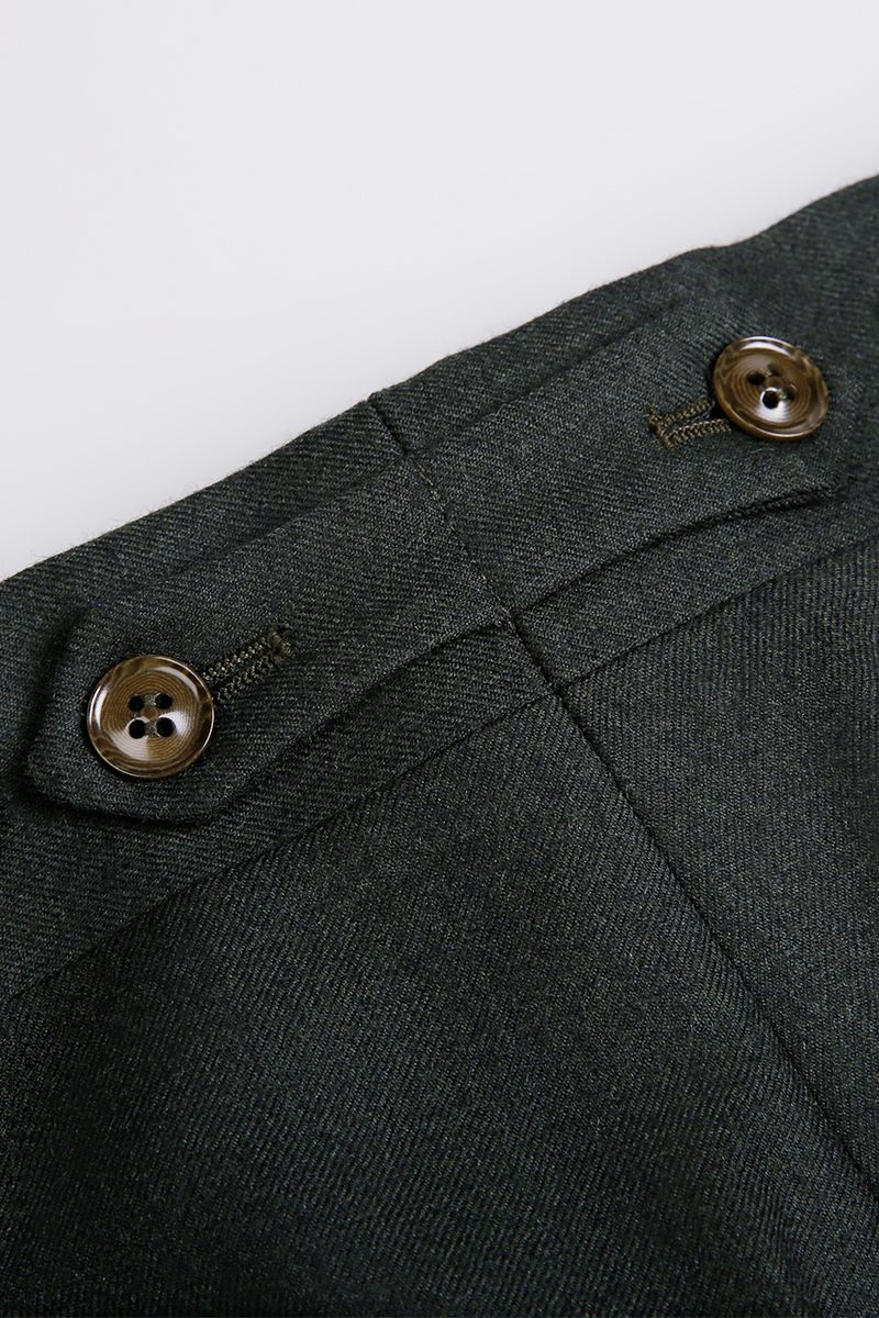 THEODORE Green Wool Trousers, view 6 of 6