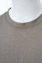 THEODORE The Filicudi Taupe Wool Crew-Neck T-Shirt, view 6 of 6