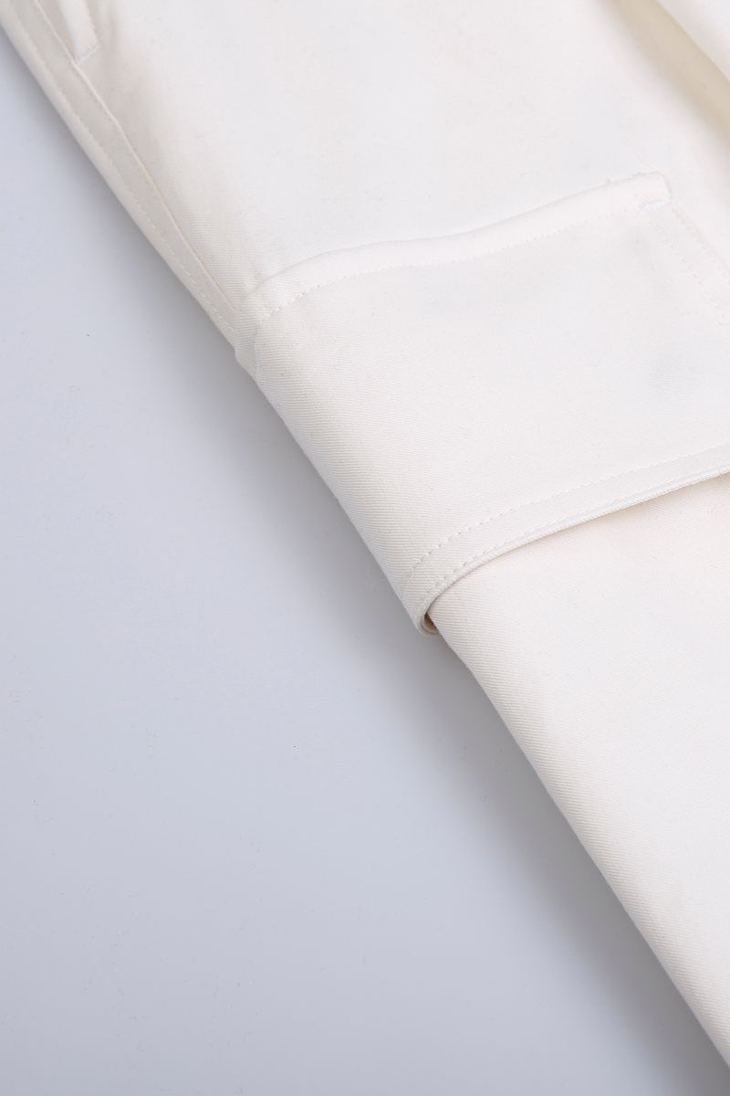 THEODORE Ivory Cotton Trousers, view 6 of 6