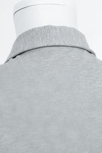 THEODORE The Rovinj Light Grey Cotton-Blend Long-Sleeve Polo, view 7 of 7