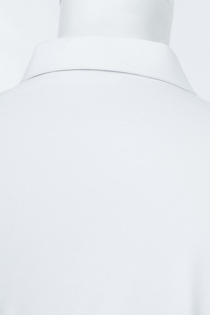 THEODORE The Nerja White Cotton-Blend Long-Sleeve Polo, view 7 of 7