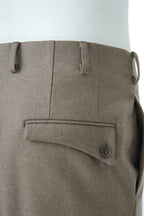 THEODORE Taupe Single-Pleat Wool Trousers, view 7 of 8