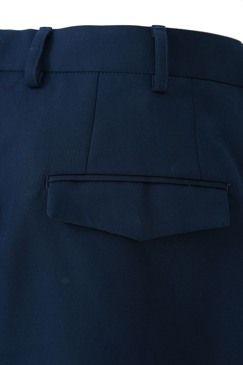 THEODORE Navy Patch-Pocket Cotton Trousers, view 7 of 8