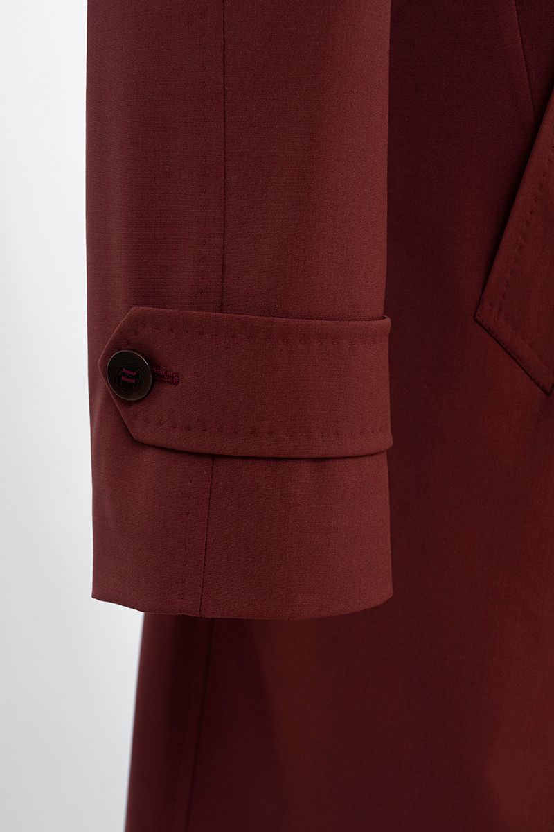THEODORE Red Wool Overcoat, view 5 of 8