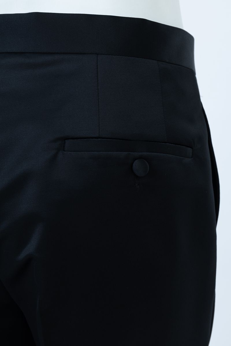 THEODORE Black Single-Pleat Trousers, view 7 of 7