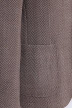 THEODORE Brown Striped Wool Jacket, view 3 of 3