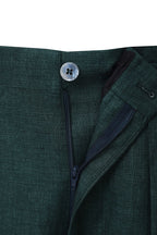 THEODORE Green Linen Trousers, view 3 of 3