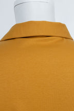 THEODORE The Estoril Yellow Cotton Open-Collar Polo, view 6 of 6