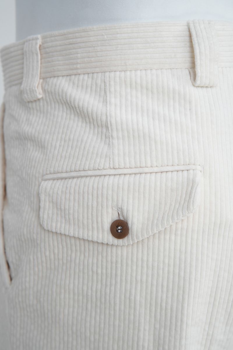 THEODORE Ivory Corduroy Trousers, view 7 of 8