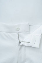 THEODORE White Jean-Cut Cotton Trousers, view 7 of 7