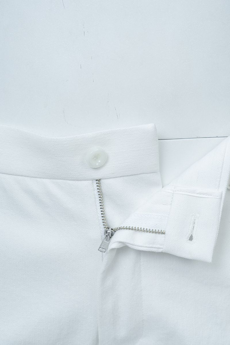 THEODORE White Jean-Cut Cotton Trousers, view 7 of 7