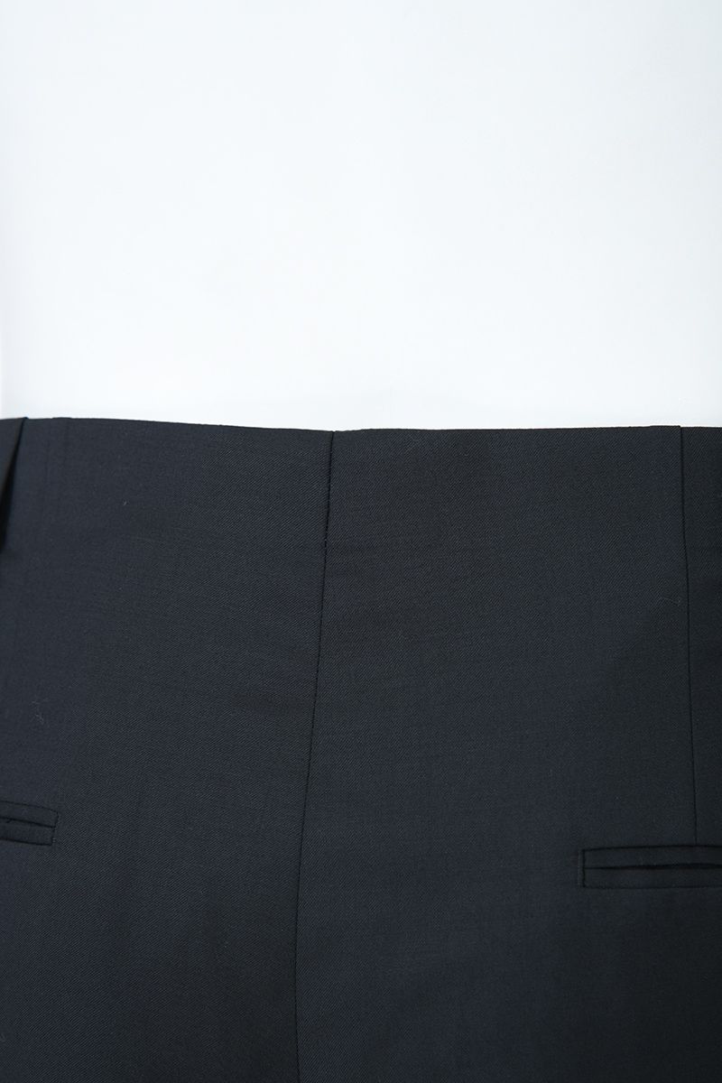 THEODORE Black Box-Pleat Wool Trousers, view 7 of 9
