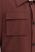 THEODORE Red Wool Casual Jacket, view 3 of 5
